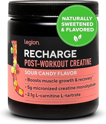 LEGION Recharge - Bebida para después del entrenamiento, monohidrato de creatina micronizada, bebida natural de recuperación después del