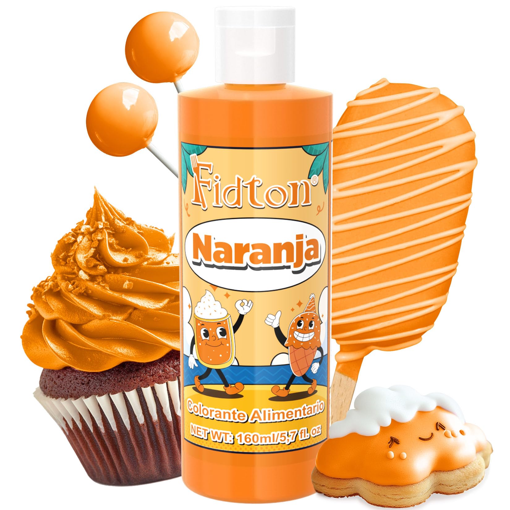 Colorante Alimentario 160ml - Gran Capacidad Colorantes Alimentarios Reposteria Altamente Concentrado para Decoración de Pasteles, Colorante Alimenticio para Fondant Colores, Macarrone, Donuts - Rojo — view 7