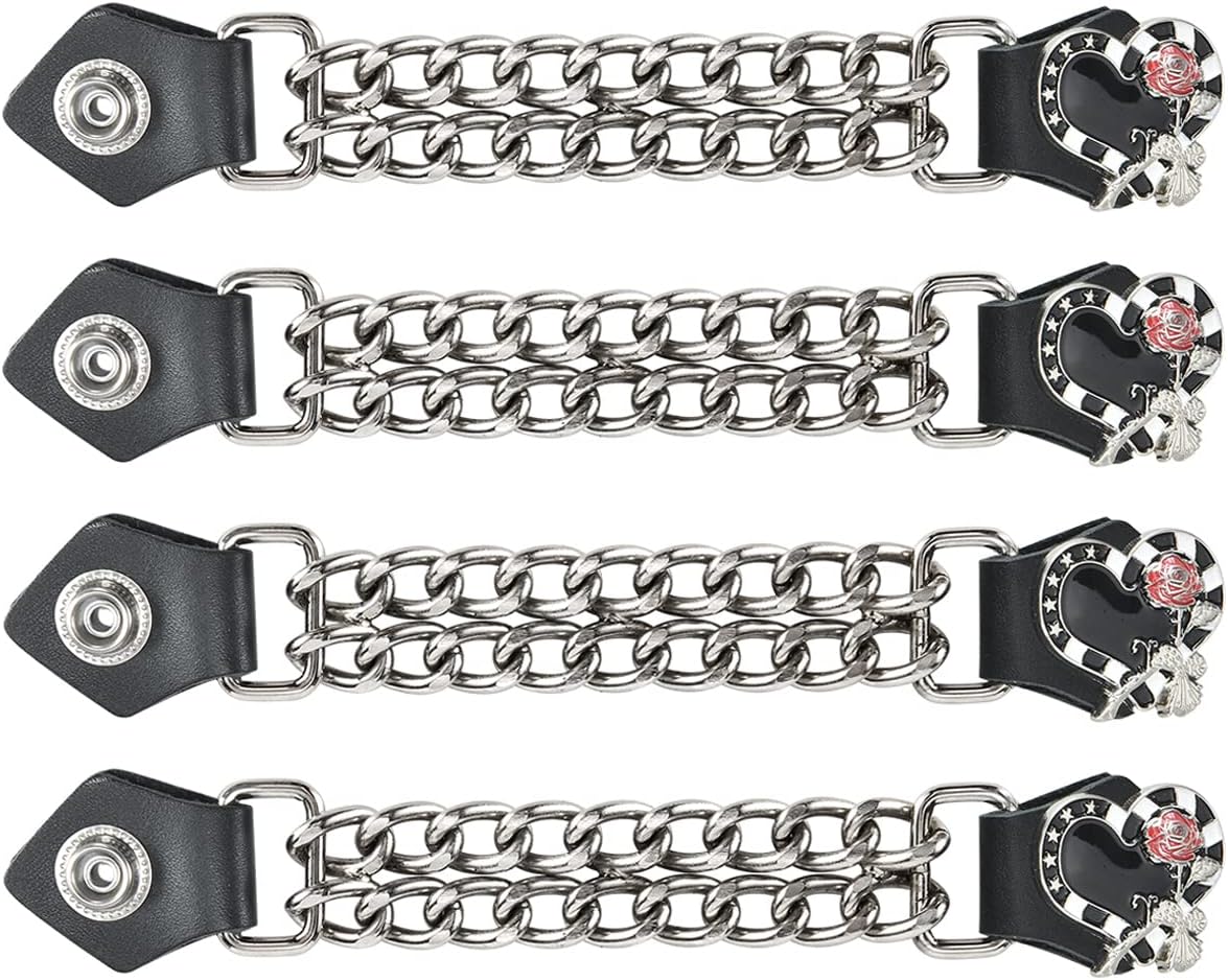 GARGOYLE BELLS Motorcycle Vest Extenders Genuine Leather