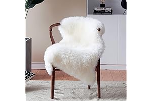Duduta Small White Faux Fur Sheepskin Throw Rug 2x3 ft - The...