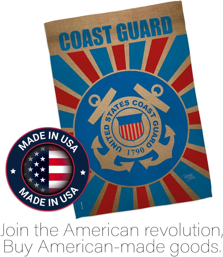 Coast Guard House Flag - Armed Forces USCG Semper Paratus United State American Military Veteran Retire Official - Decoration Banner Small Garden Yard Gift Double-Sided Made In USA 28 X 40