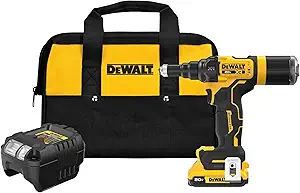 DEWALT 20V MAX XR Cordless Rivet Tool, 3/16", Battery and Charger Included (DCF403D1)