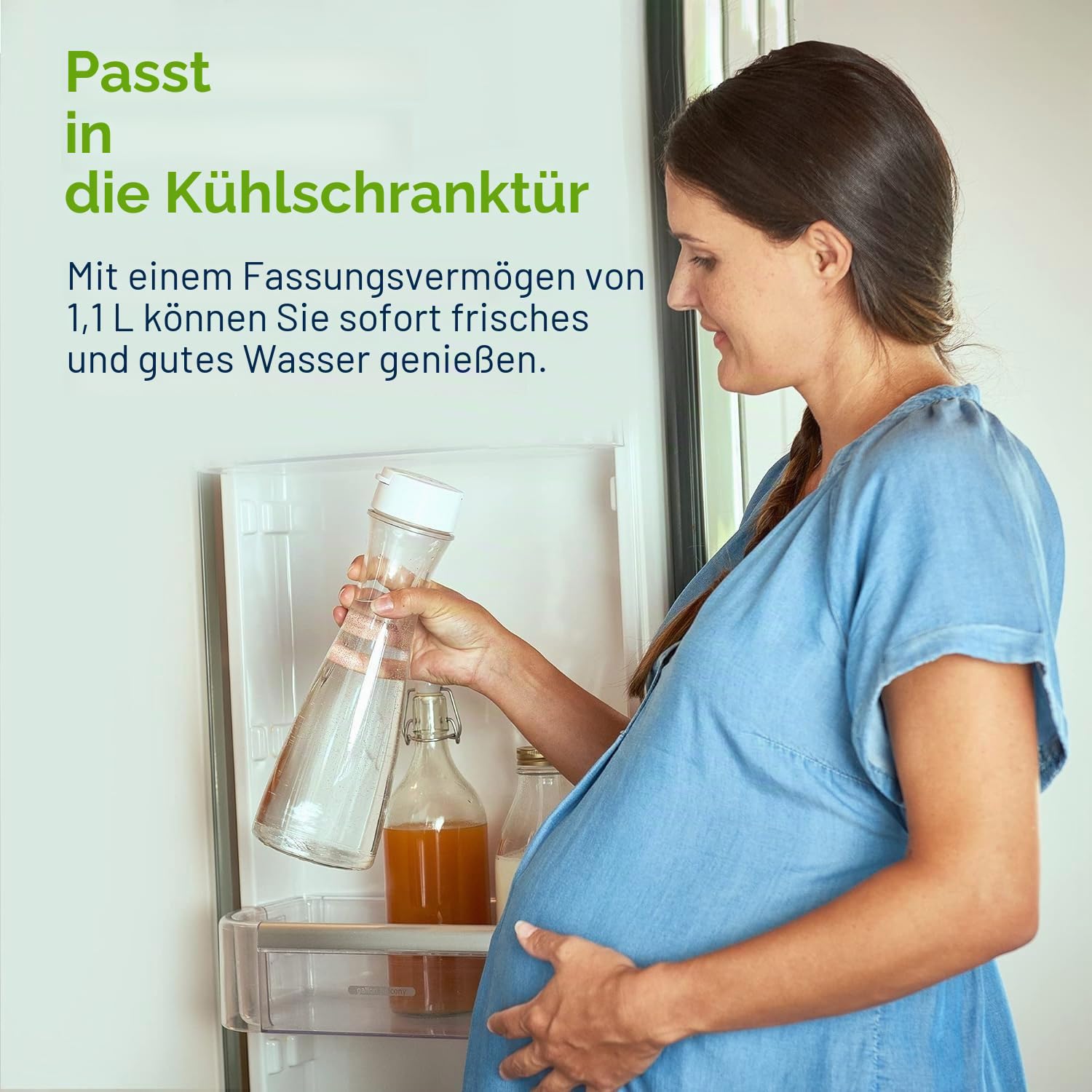 Laica Bk31A Glasfilterflasche Glassmart, 3 Fast Disk Filter inklusive, 360 Liter sofort gefiltertes Wasser, Weiß/Transparent, 13,8 x 13,8 x 38,8 cm; 1,06 kg