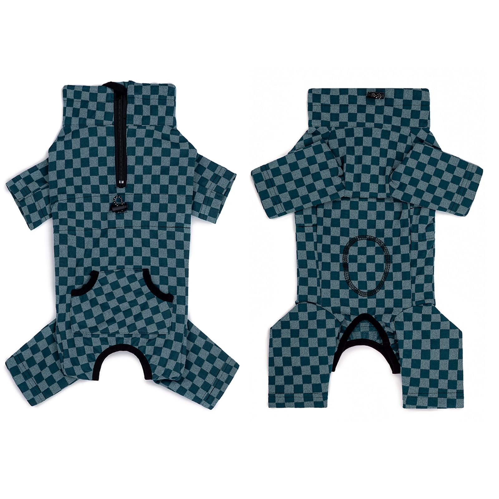 BT Bear Dog Winter Coat, Warm Fleece Dog Cold Weather Coats, Plaid Dog Pajamas, Pullover Dog Jumpsuit - Image 2