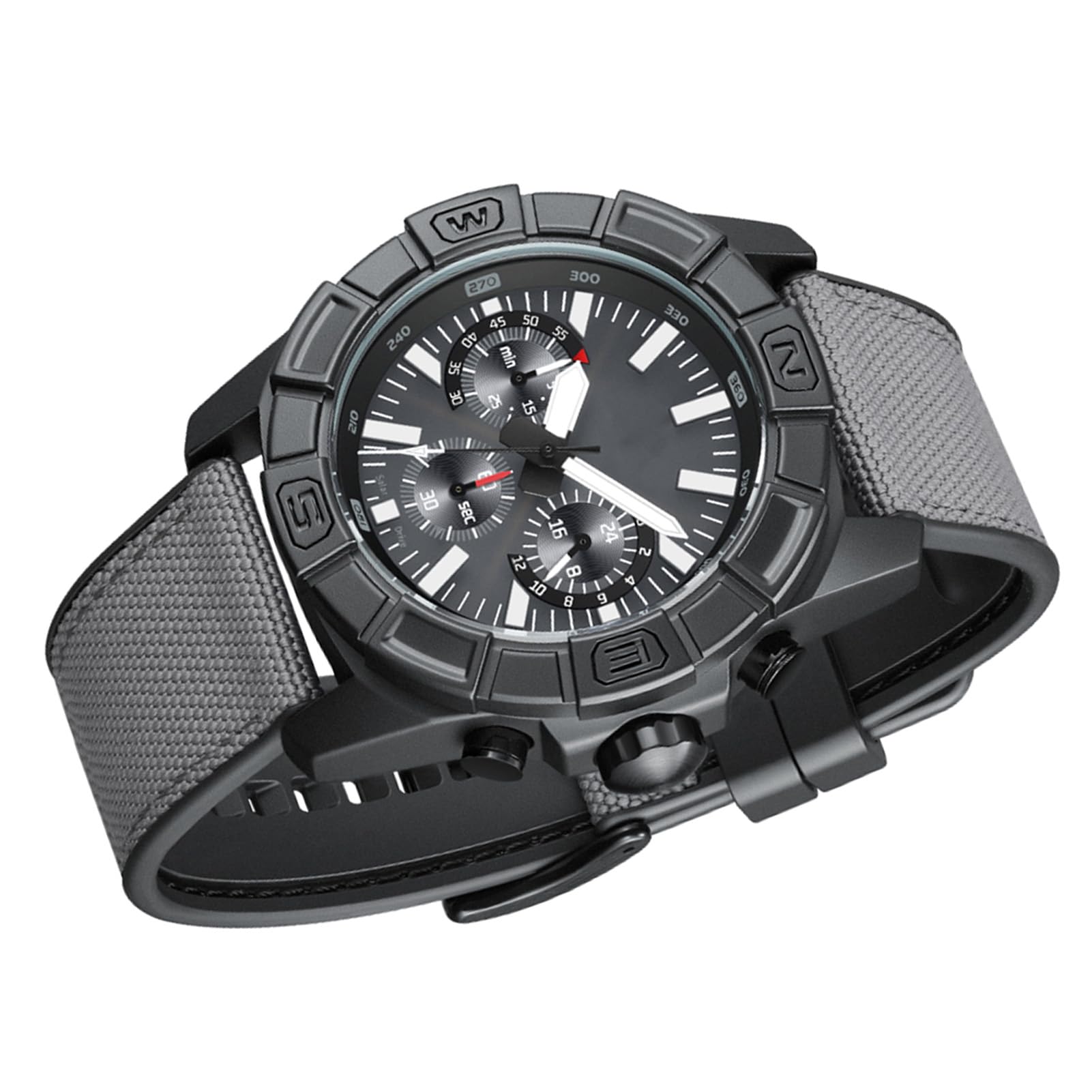 Orologio Al Quarzo Resistente Alla Pioggia da 50 M, Ad Energia Solare, con Movimento Ad Alta Precisione, per Uomo, Casual, All'aperto, Elegante Ed ecologico.