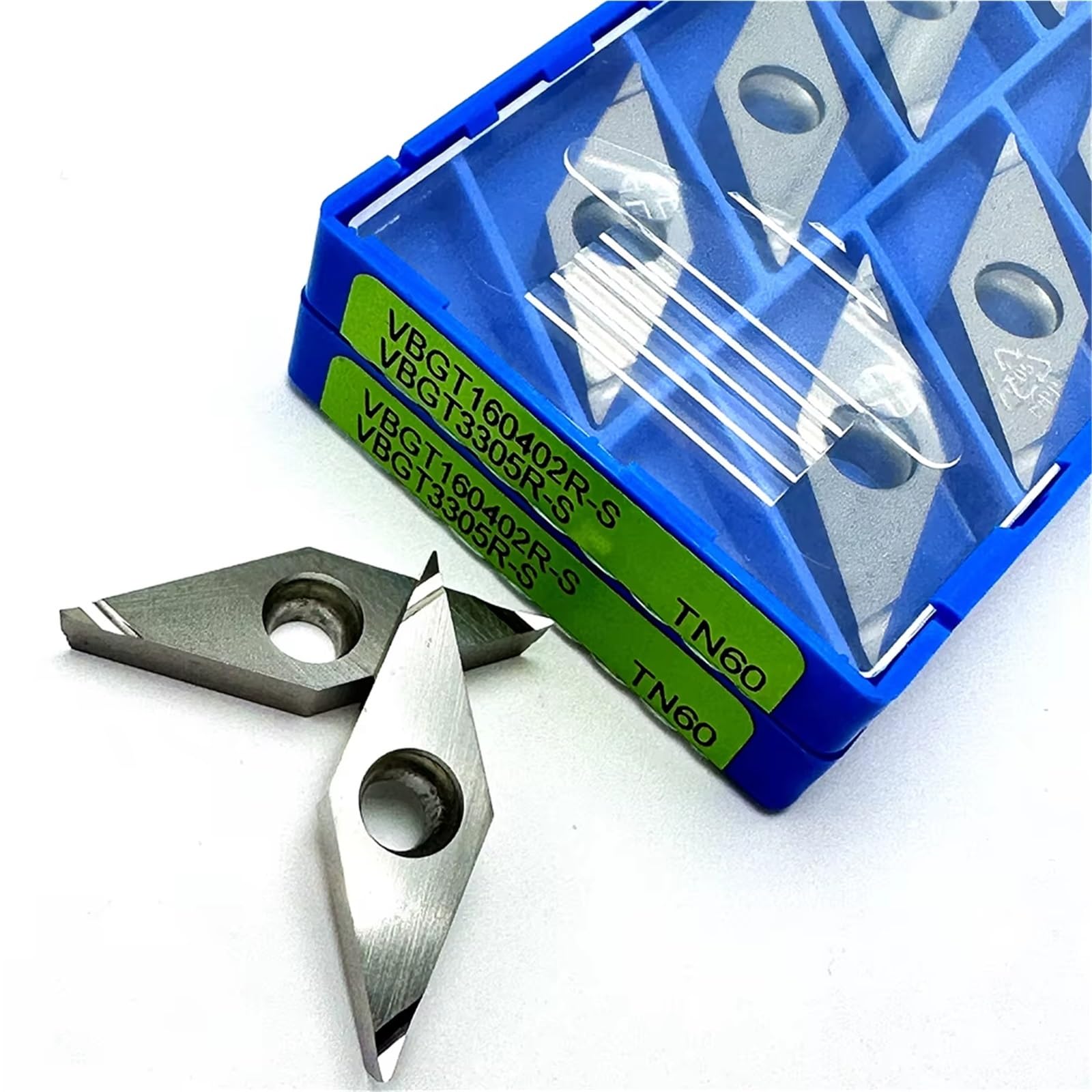 Herramienta Torneado Orificio Interior Procesamiento Acero Cerámico Metal(10PCS VBGT160402R-S TN60)