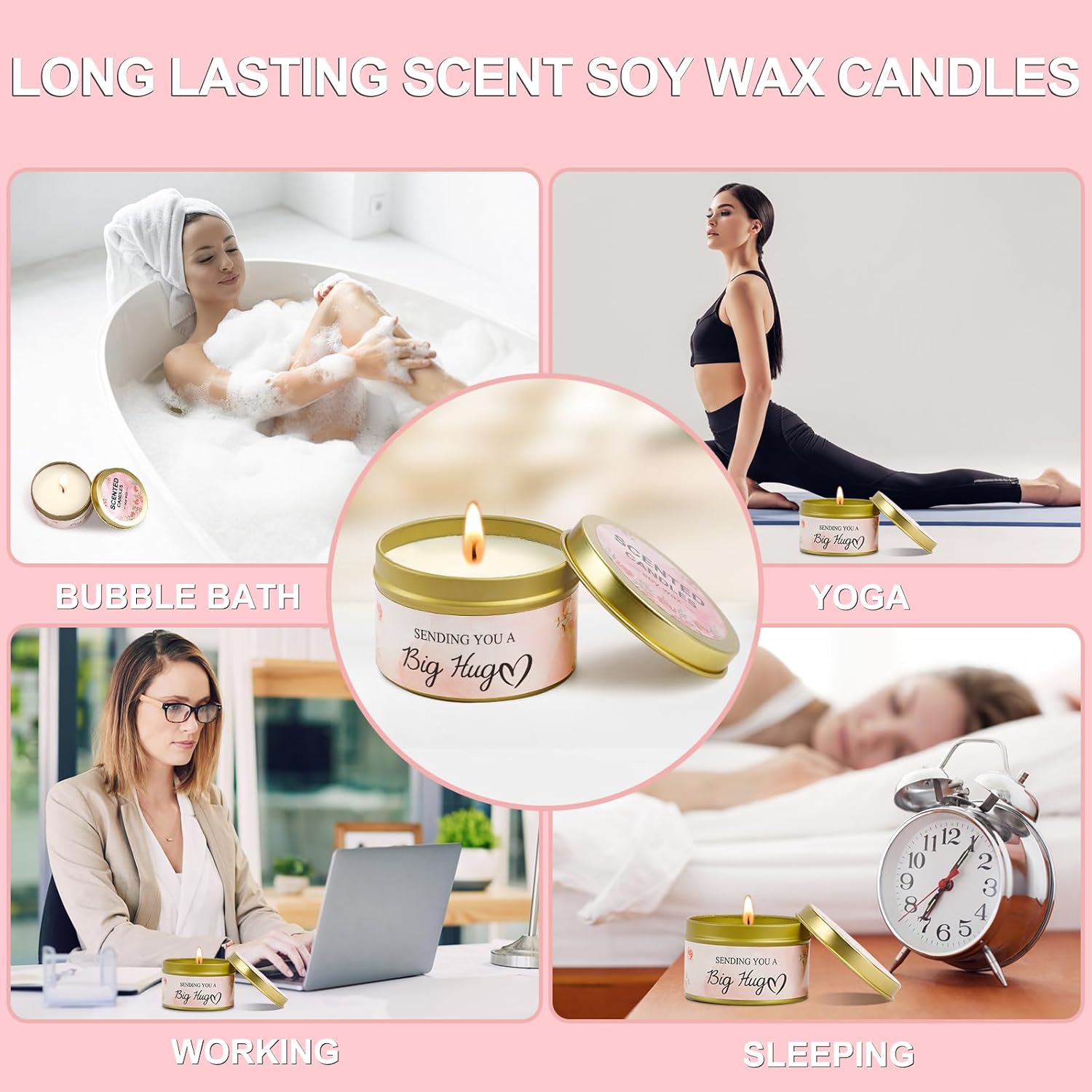 Valentines Day Gifts for Women Birthday Gifts for Her, Unique Self Care Package Get Well Soon Basket Rose Relaxing Spa Kit with Flannel Blanket Tumbler, Happy Christmas Box for Friend Mom Sister Wife - Image 8