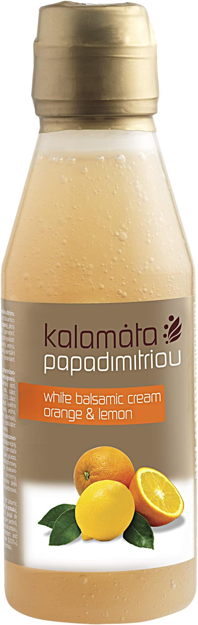 Delicious Balsamic Cream with Orange Lemon - 1 x 250 ml Crema Gluten Free from Greece Perfect for Fish, Seafood or Salad