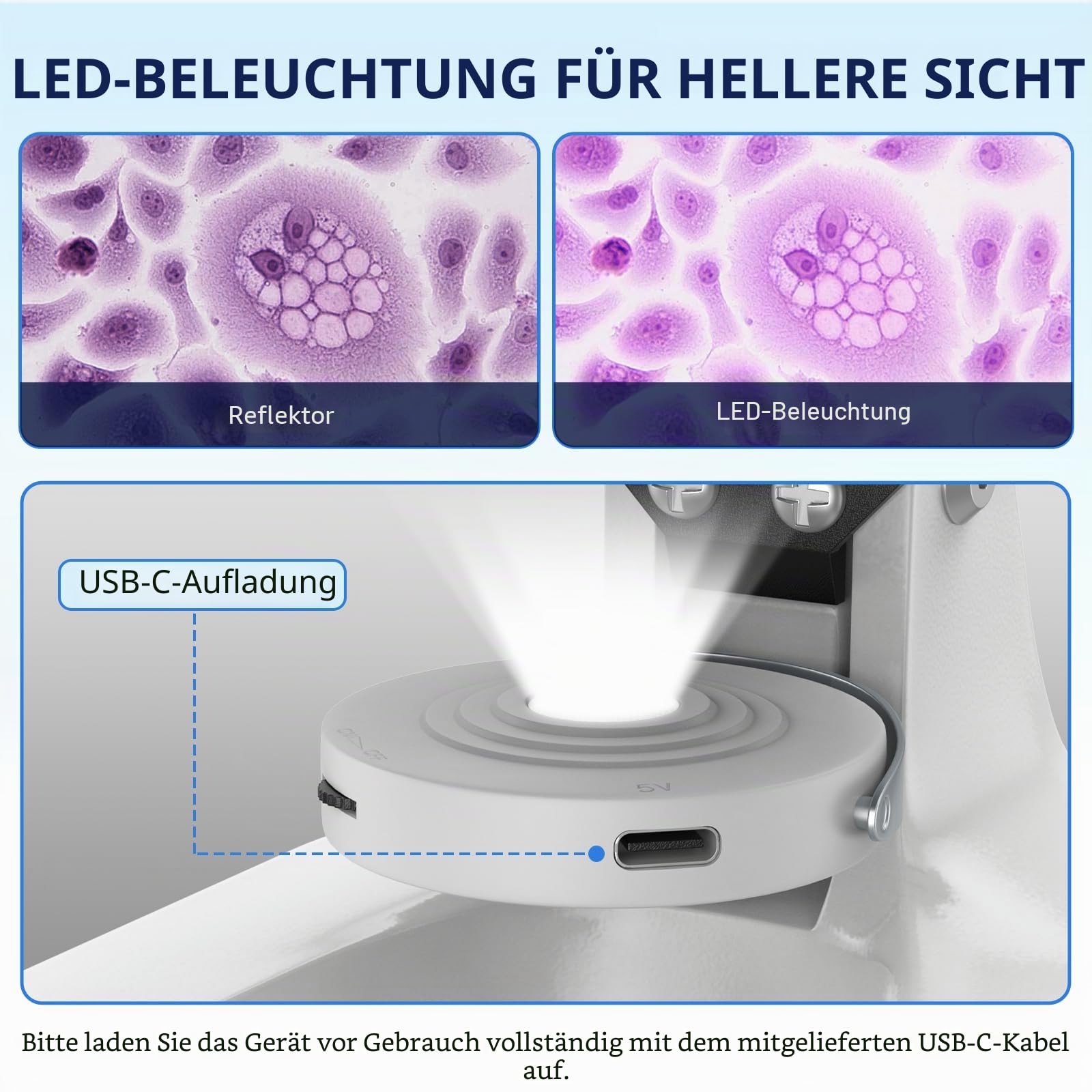 Mikroskop für Kinder Erwachsene Anfänger: 40-2000X Compound Biologie Mikroskop mit Slide Kit und Aufbewahrungskoffer - für Science Explore Education