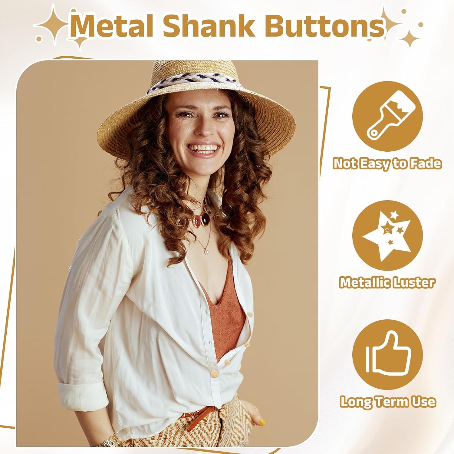 uxcell 20pcs Metal Shank Wrinkle Silver Buttons, 28mm/1.1inch Wave Decorative Sewing Buttons for Men Women Uniforms Dresses Coat Suits Blazer DIY Crafts image 5