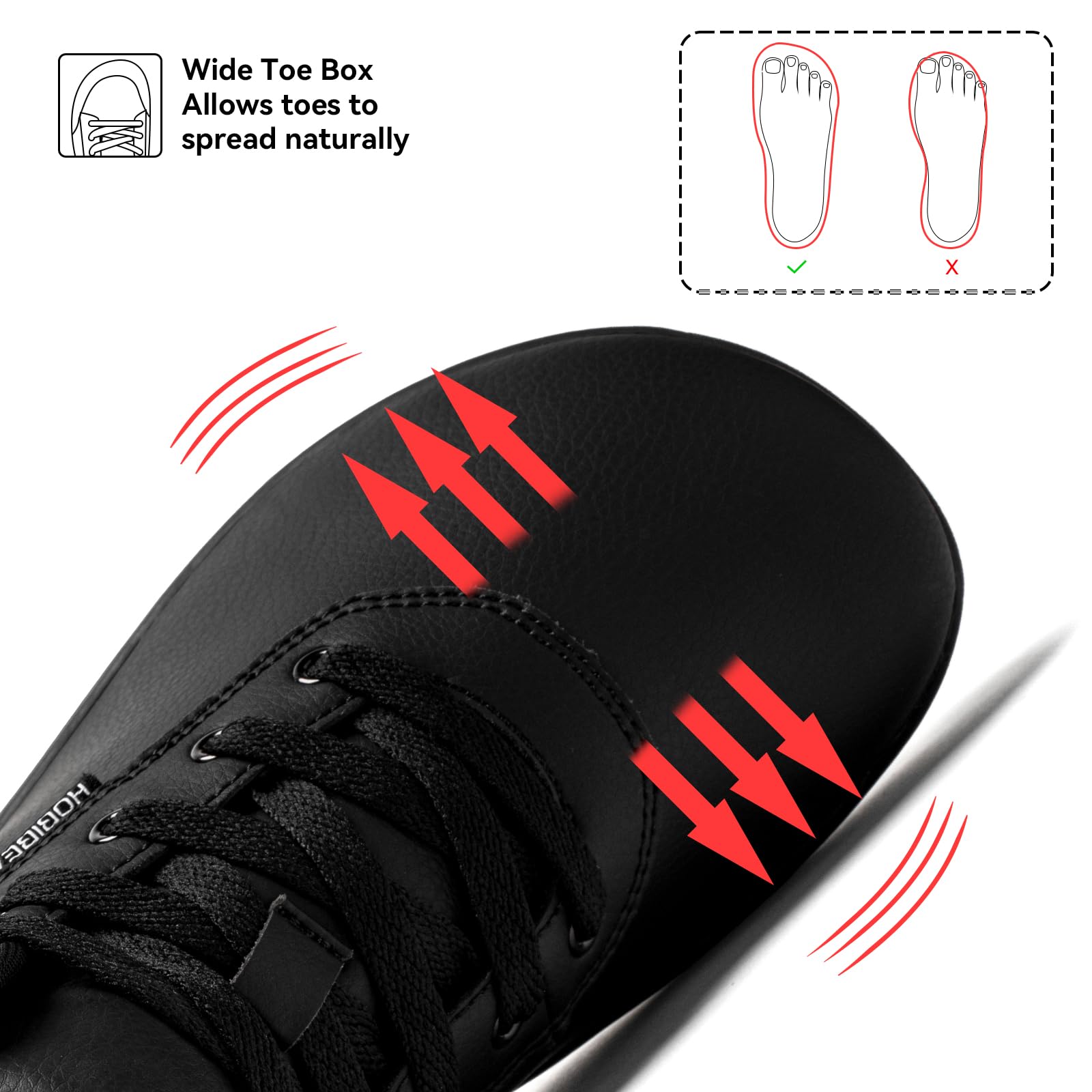 HOBIBEAR Wasserdichte Barfuß-Sneaker High-Top für Damen & Herren | Nullabsatz (Zero Drop) & Zehenfreiheit | Atmungsaktive Knöchelstiefelette