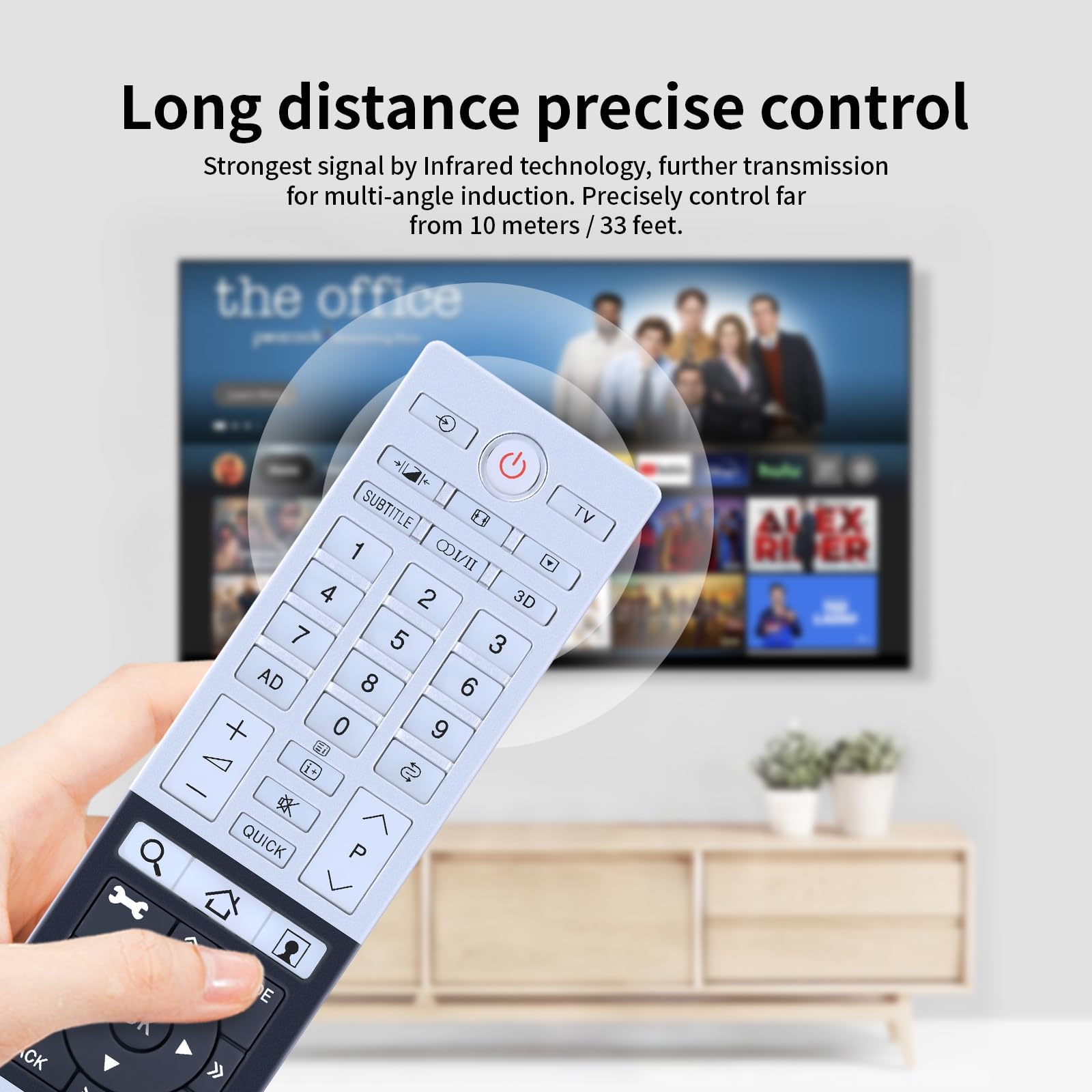 ALLIMITY CT-90430 Sostituzione del Telecomando per Toshiba Smart TV 32L4333DG 32L4363DG 40L6351DG 40L7335DF 40M6363DG 50L4331DG 50L7335DG 50L7365DG 58L7363DG 58M8365DG 58M9363DG 65L9363DG