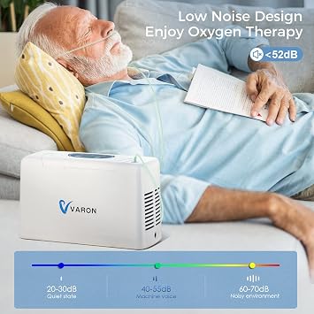 Portable Oxygen Machine 3L for Travel Use Adjustable Wheelchair Lightweight Oxygen Machine for Car 33% with Battery/Bag for Home Use