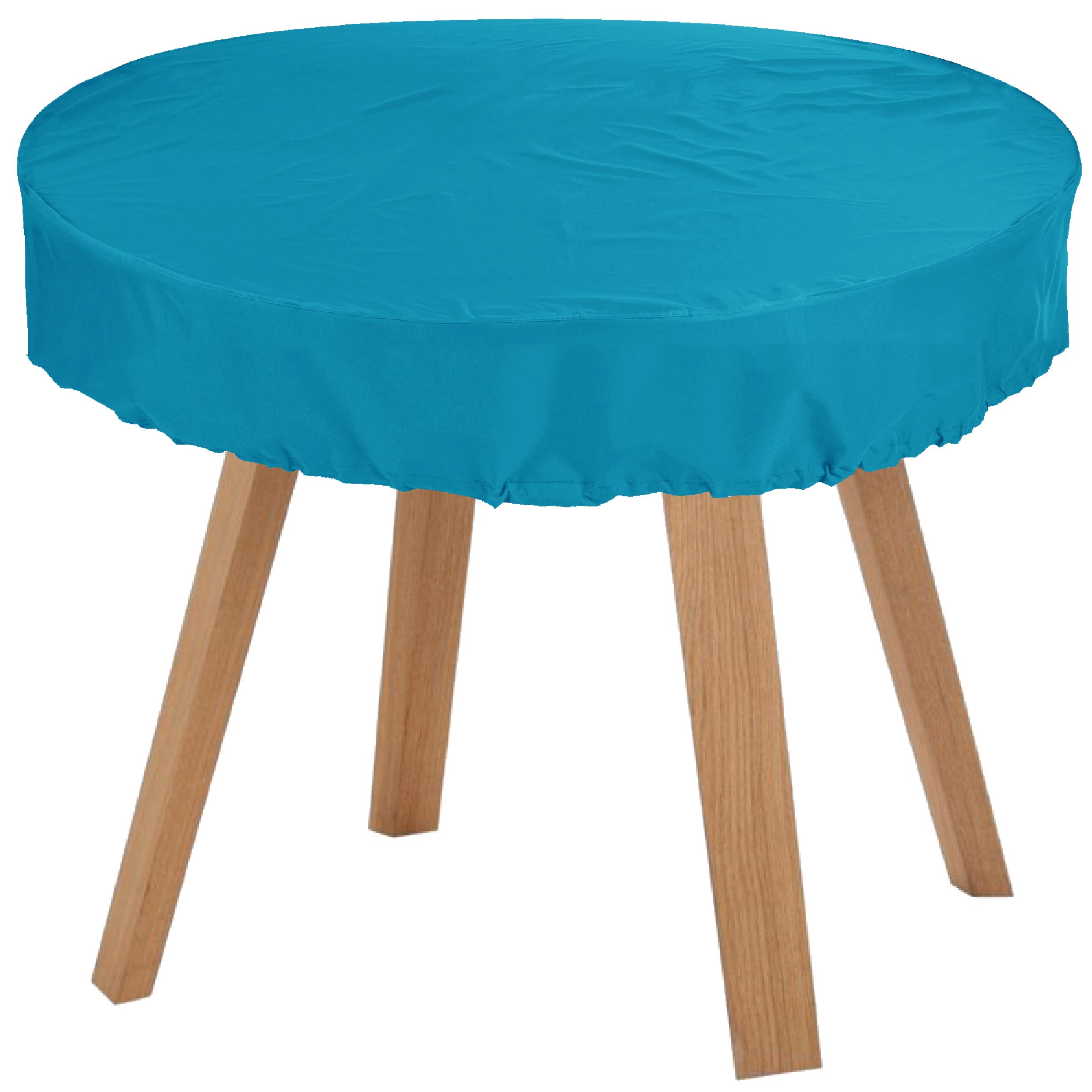 Premium Afdekzeil Rond Voor Binnen en Buiten 95x15 cm Tuintafel Hoes Afdekking Kap Beschermhoes Afdekhoes 500 m², 900 D, 6.000 mm Waterbestendigheid Turkoois