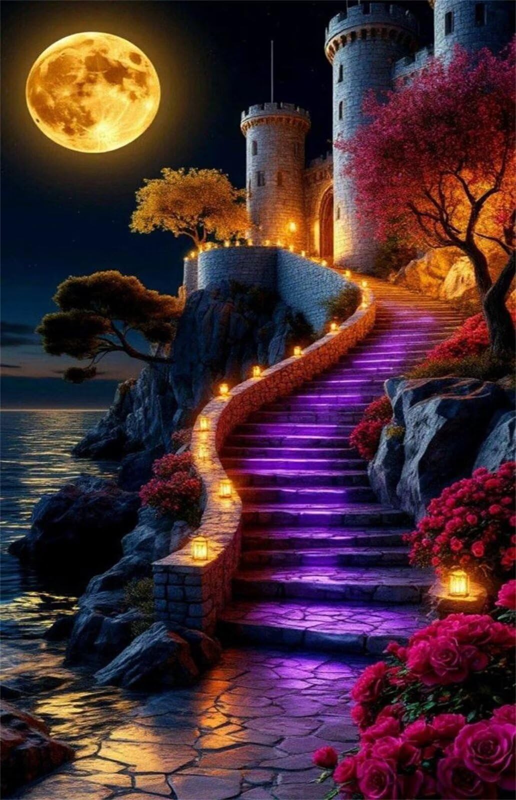 Puzzle 2000 Pezzi Castello Luna Puzzle Classici, Giochi Rilassamento e Intelligence, Puzzles Impossible, Idea Regalo Uomo e Donna