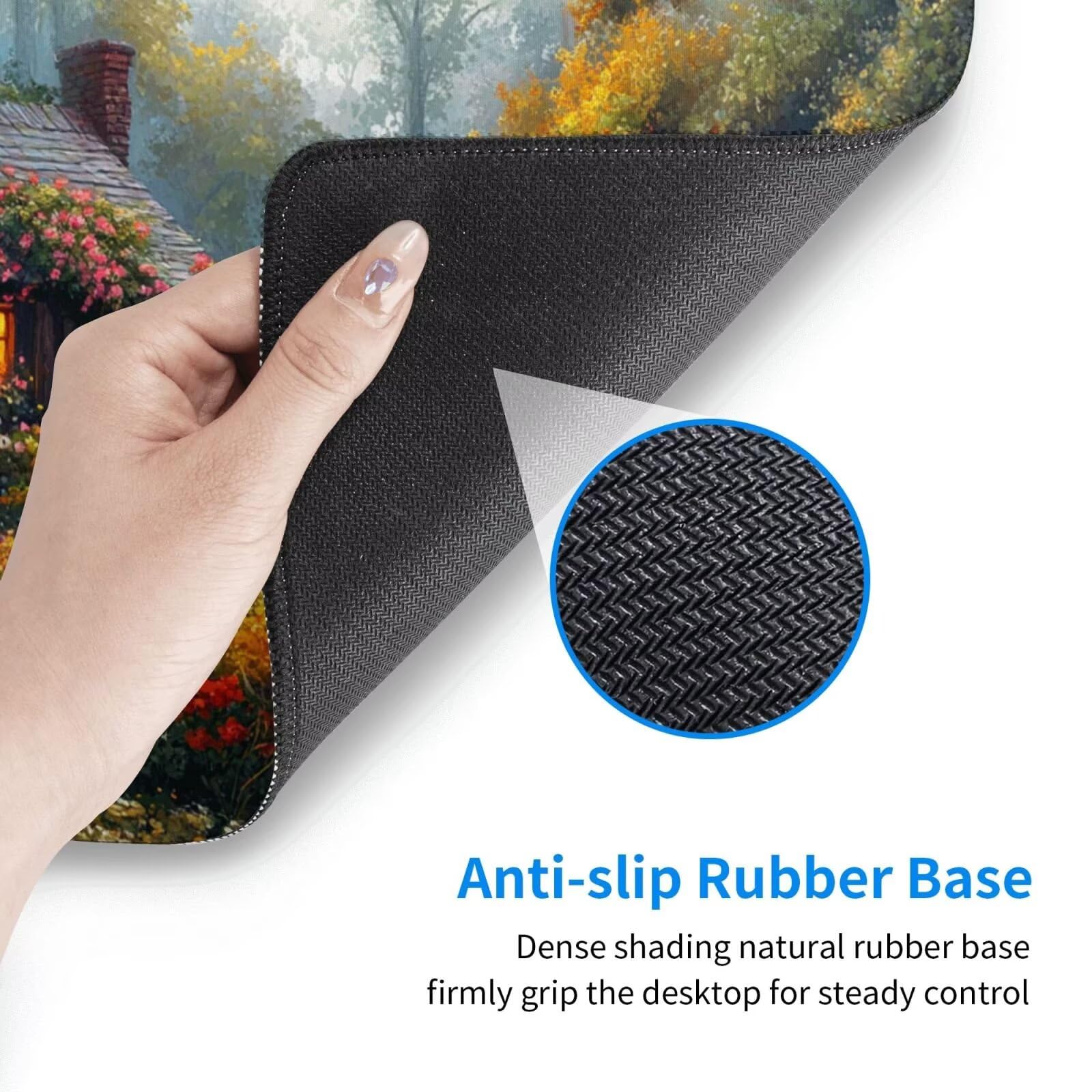 Gaming Mauspad XXL 1200x400x3mm Mousepad Verlängertes Groß Mauspad Schreibtischauflage,Genähte Kanten rutschfeste Gummibasis,Verbessert Präzision Geschwindigkeit Home Office Hüttenlandschaft L-4792