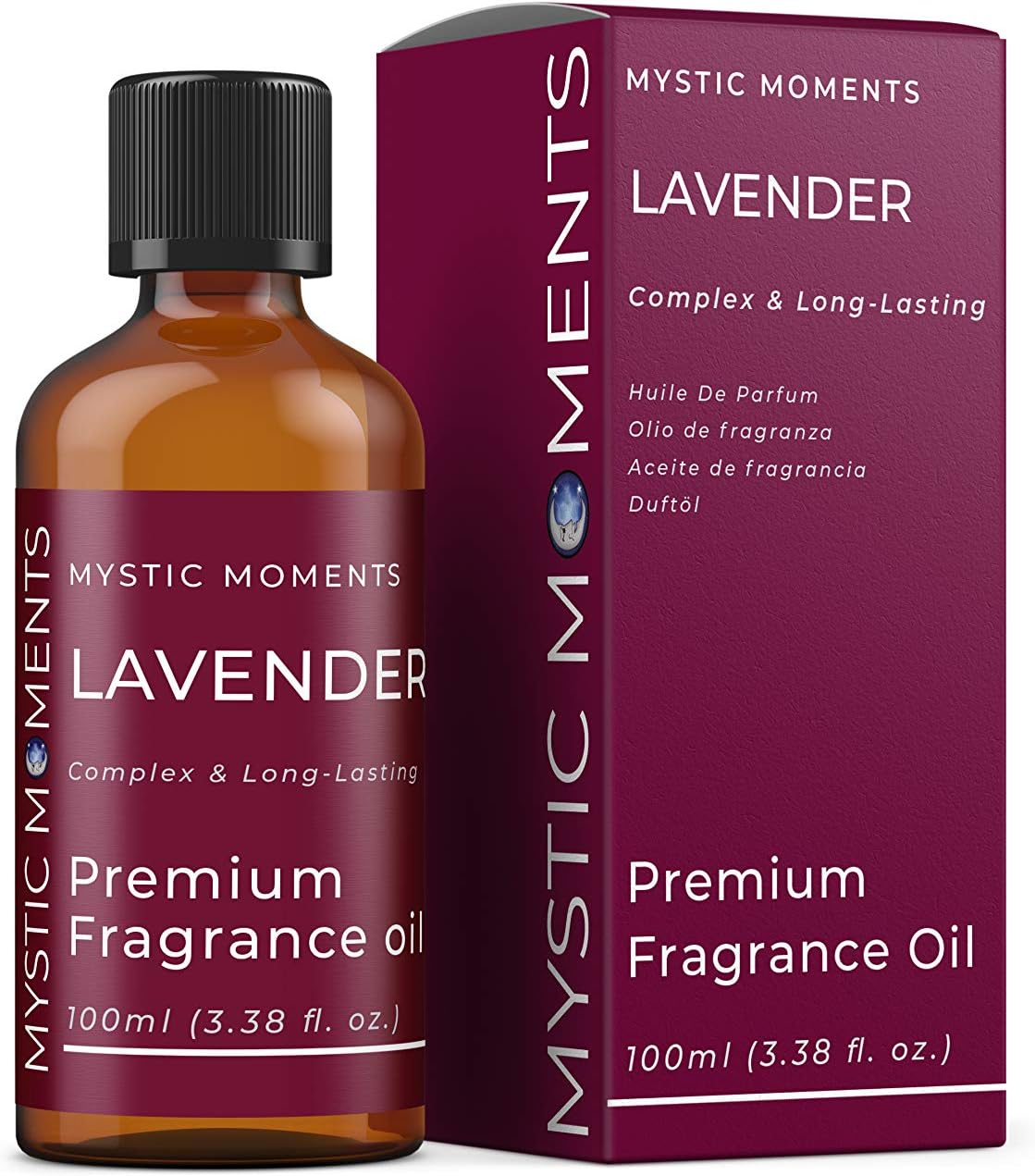 Mystic Moments | Lavender Fragrance Oil 100ml | Calming Herbal Floral Aroma | Relaxing, Soothing Scent for Candles, Soap & Home Fragrance