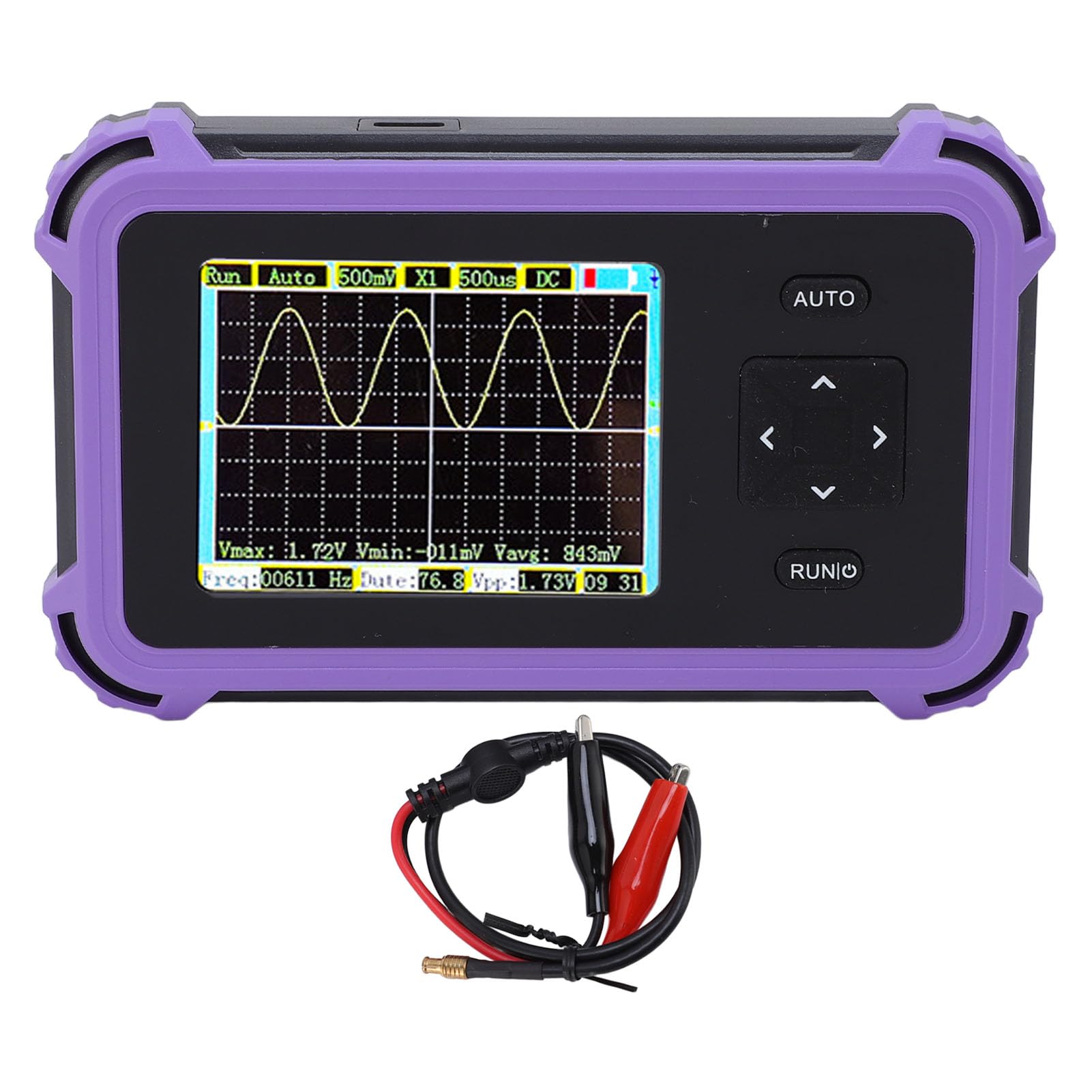 Oscilloscopio Portatile, Mini Oscilloscopio Digitale Portatile, Alta Frequenza di Campionamento, Larghezza di Banda 1 MHz Tester Audios per Diagnostica Riparazione Auto