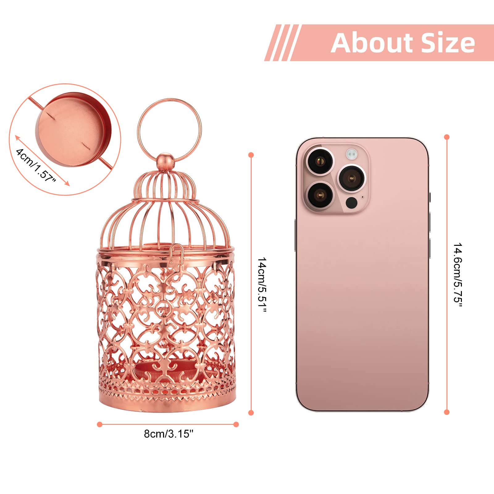 Amazon.co.jp: ハンギング鳥かごランタン 2個 小さなメタル