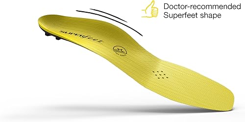 Miniatura 5 de Superfeet CARBON Pro Hockey - Plantillas de rendimiento de fibra de carbono para patines de hockey, Amarillo