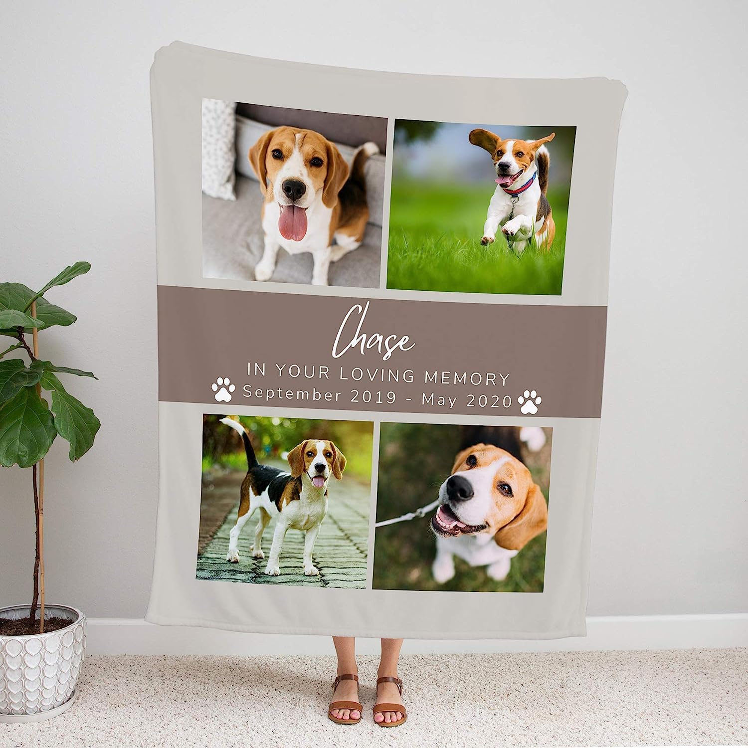 Couverture commémorative personnalisée en polaire pour chien - Cadeau de condoléances personnalisées pour les amoureux des chats - Couvertures personnalisées avec photos - Cadeau personnalisable pour
