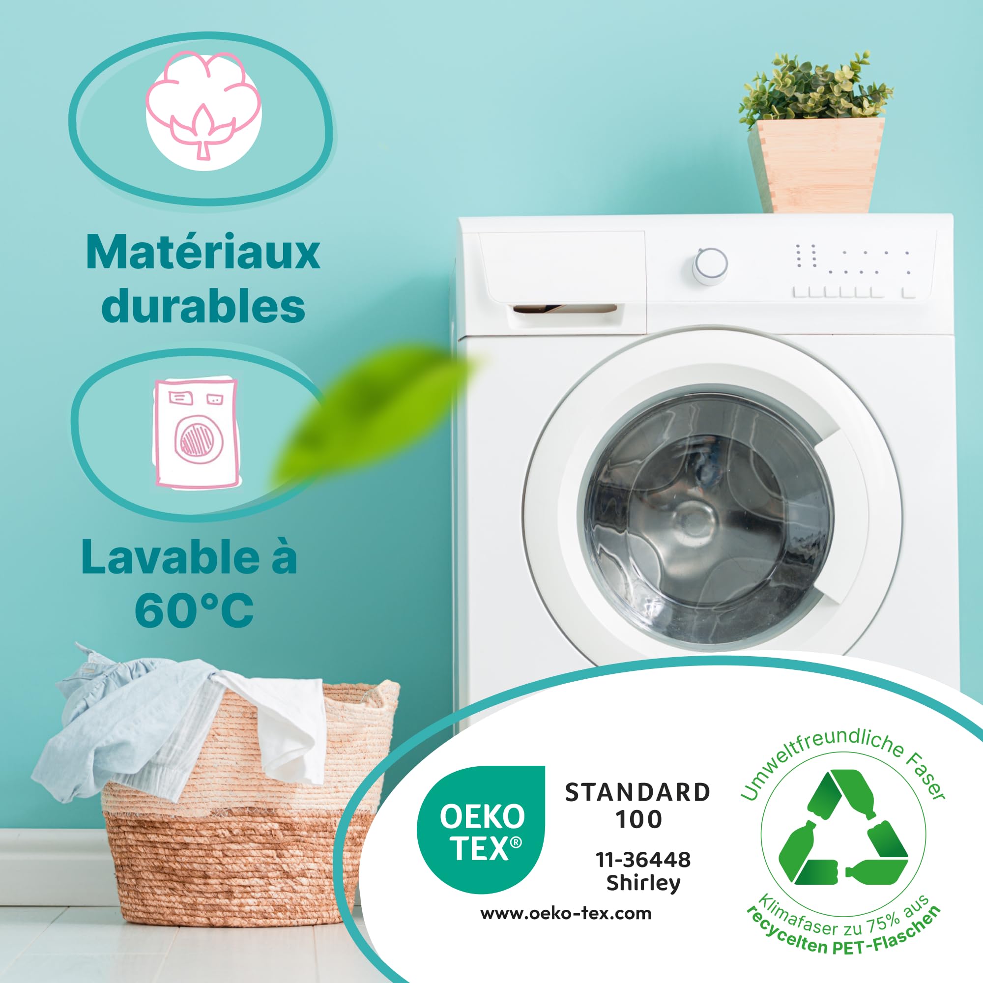 Sun Garden Matelas Bébé confort | Matelas Enfant 60x120 cm avec rebord | Certifié OEKO-TEX 100 | Mousse confort | Ergonomique | Pour lit bébé | Lit enfant | Lit de voyage | Housse lavable jusqu'à 60°C