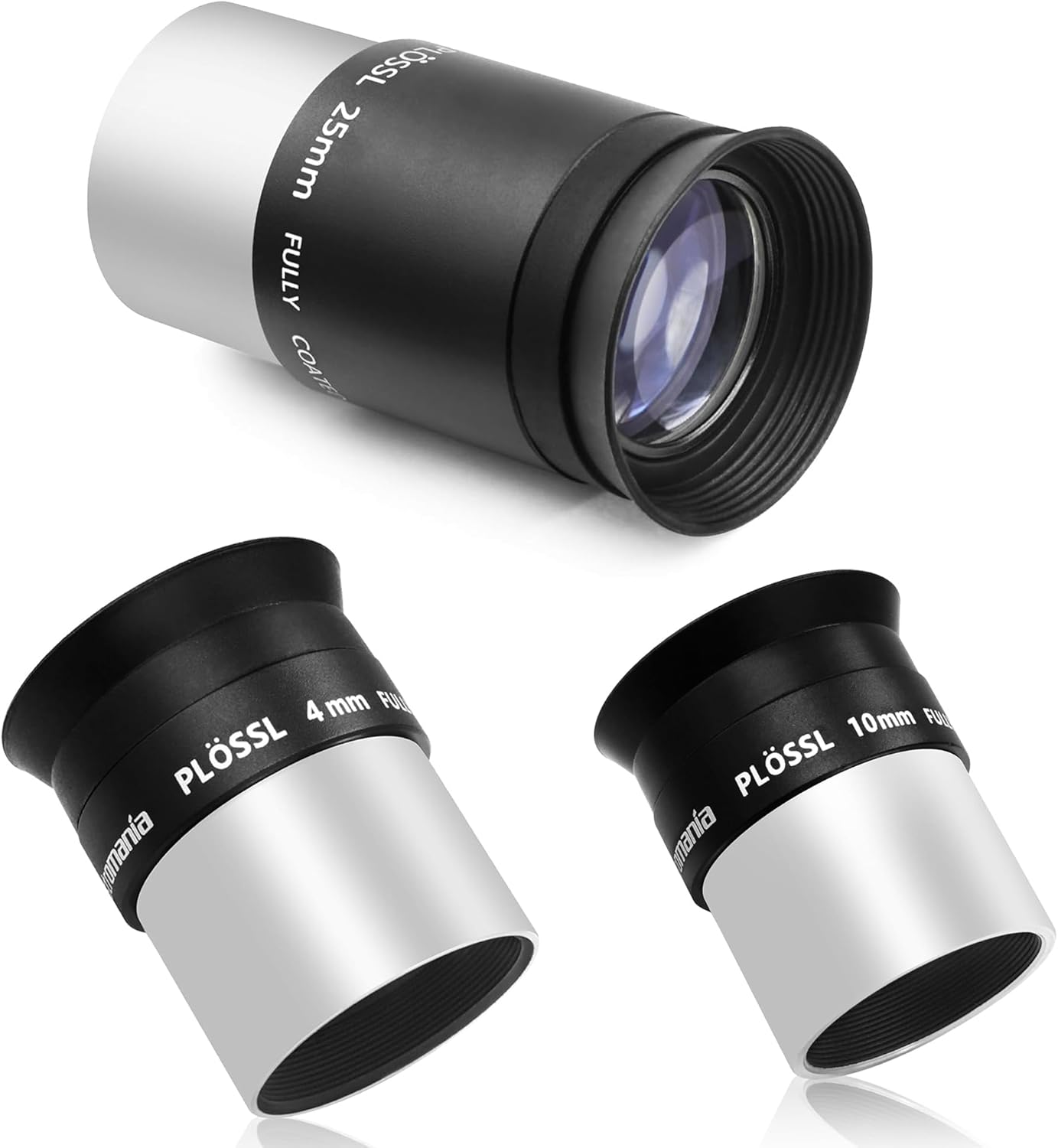 Astromania 10mm 1.25 Inch Plossl Telescope Eyepiece - Bundle with - 4mm/25mm 1.25 Inch Plossl Telescope Eyepiece