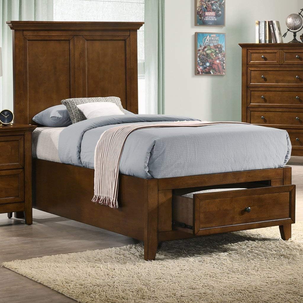 Intercon San Mateo Youth Twin Size 3 Piece Storage Bedroom Set Tuscan Finish