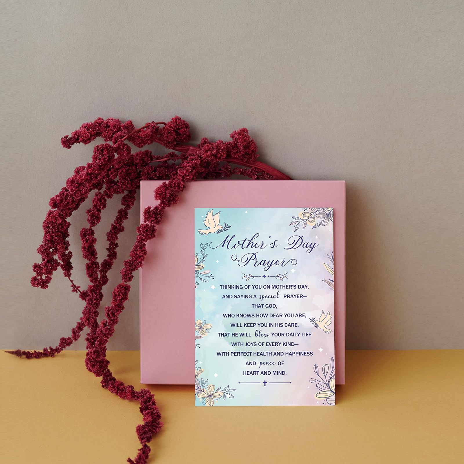 SuperShunhu Religious Mother’s Day Prayer Card, Christian Blessings Card for Mom, Faith-Based Mother’s Day Card with Prayer & God’s Love, Blessed Mother’s Day Wishes