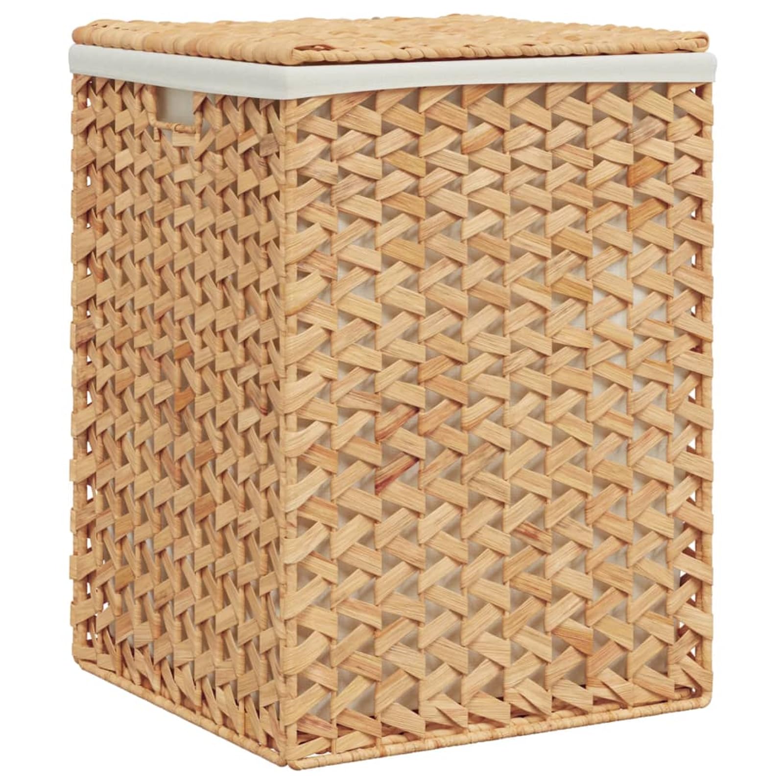 Rantry Rustikaler Wäschekorb aus Wasserhyazinthe, klappbar, mit Baumwolleinlage - 2er Set Model355183