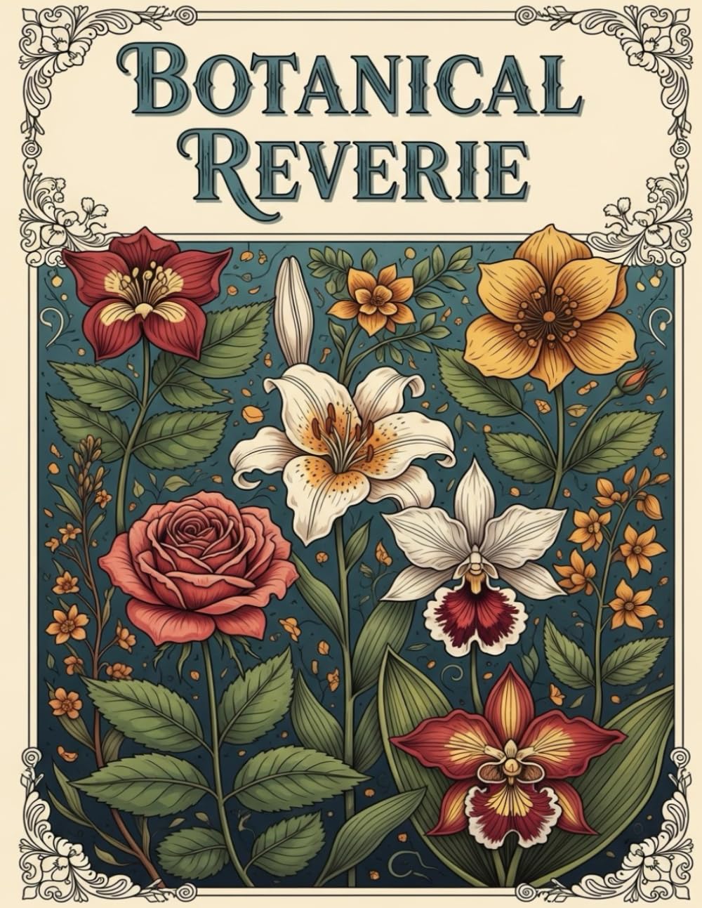 Botanical Reverie: 50 Classic Botanical Designs for Stress Relief & Creative Meditation by MindfulColor