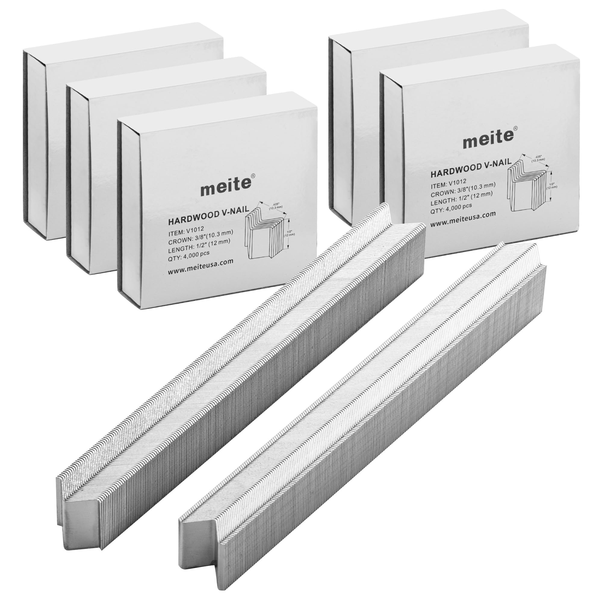 meite Picture Frame Nails 1/2-Inch Length Hardwood V Nails 5-Boxes-Pack