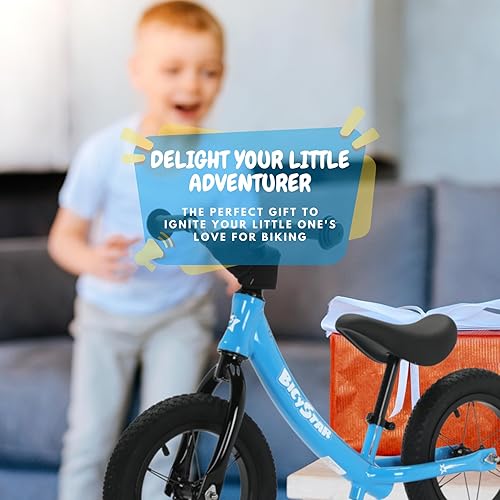 Miniatura 6 de bicystar Bicicleta de equilibrio deportiva para niños de 2 a 4 años, neumáticos de aire, sin pedales, bicicleta de empuje, juguete al aire libre
