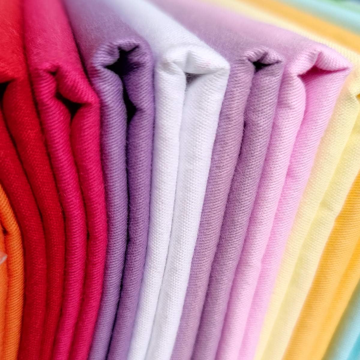14pcs Solid Cotton Fabric for Sewing Fat Quarters Fabric Bundles for DIY Quilting 18x22inches (46x56cm) image 3