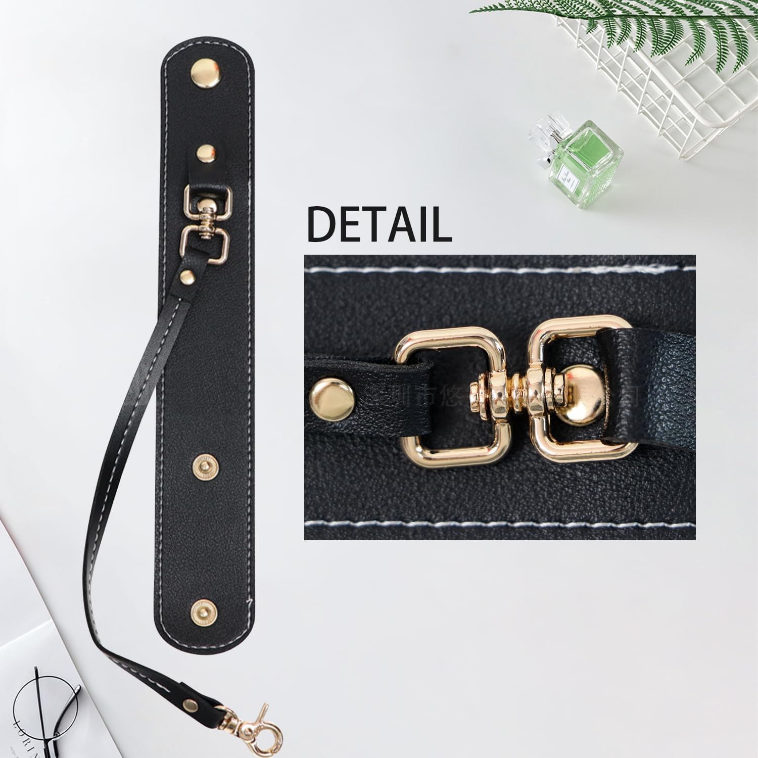 Vintage Leather Glove Holder, Strap Holder With Clasp for Handbag Hat Towel Outdoor Camping Tourism Women Bag Gift image 5