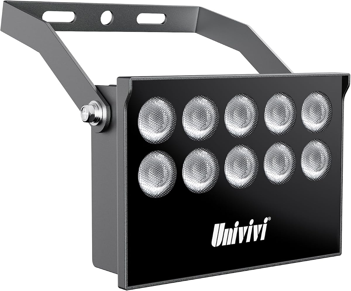 Univivi 10-LEDs IR Illuminator 850nm IR Light for Security Camera, Grey