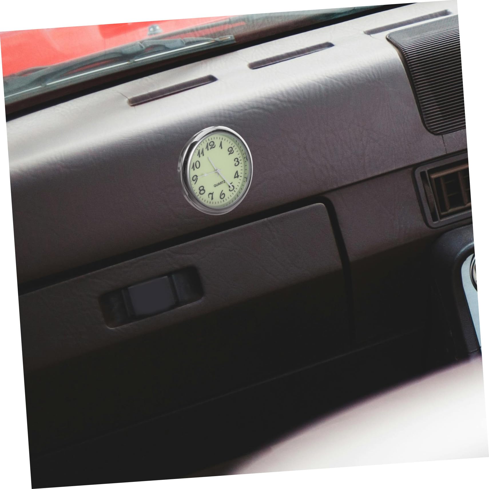 ULTECHNOVO 5piezas Reloj De Coche Digital Mini Luminoso De Función De Quartz Accesorio Práctico Para Interior De Vehículo