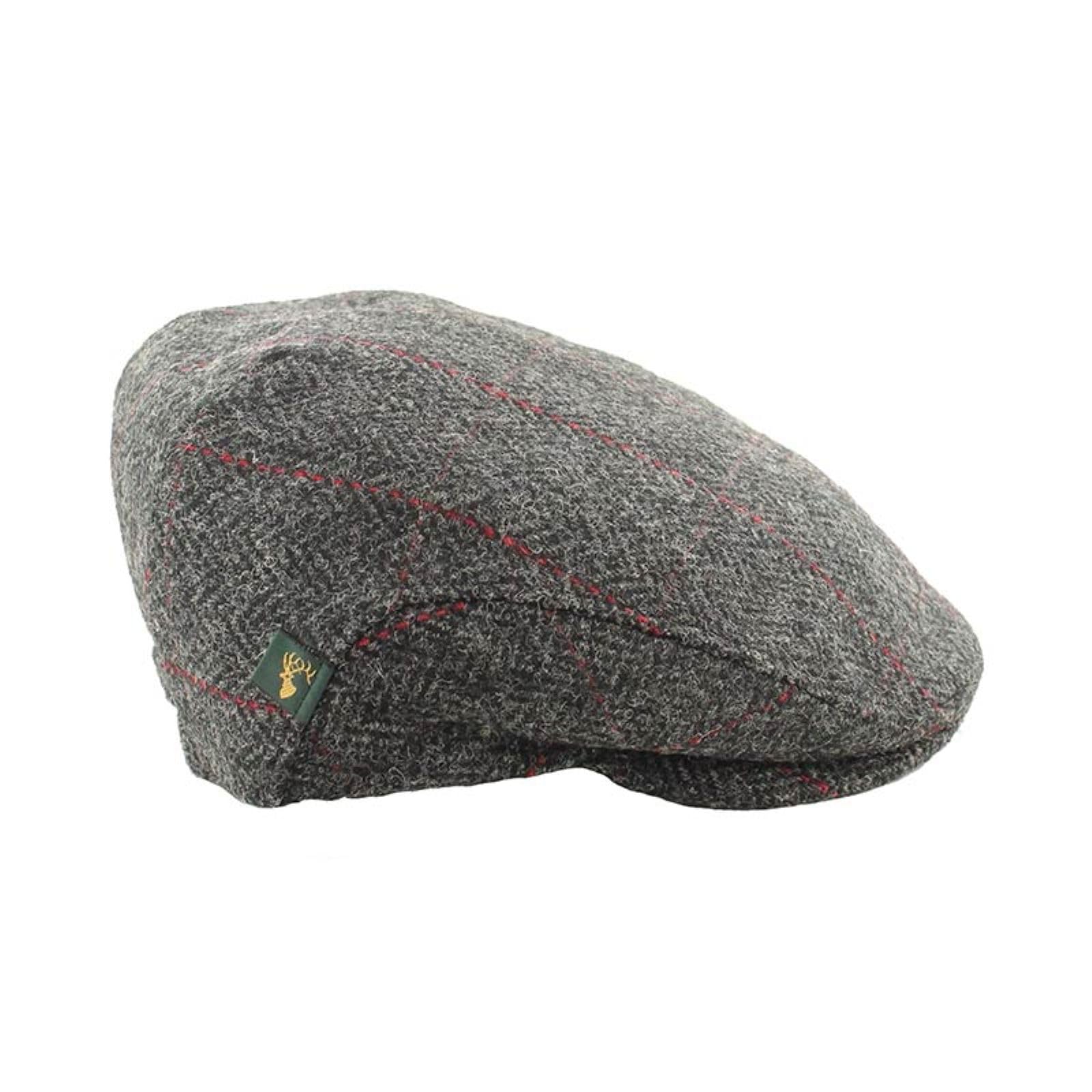 Mucros Weavers Irish Trinity płaska czapka z daszkiem dla mężczyzn, Col 31 (Charcoal Herringbone), M