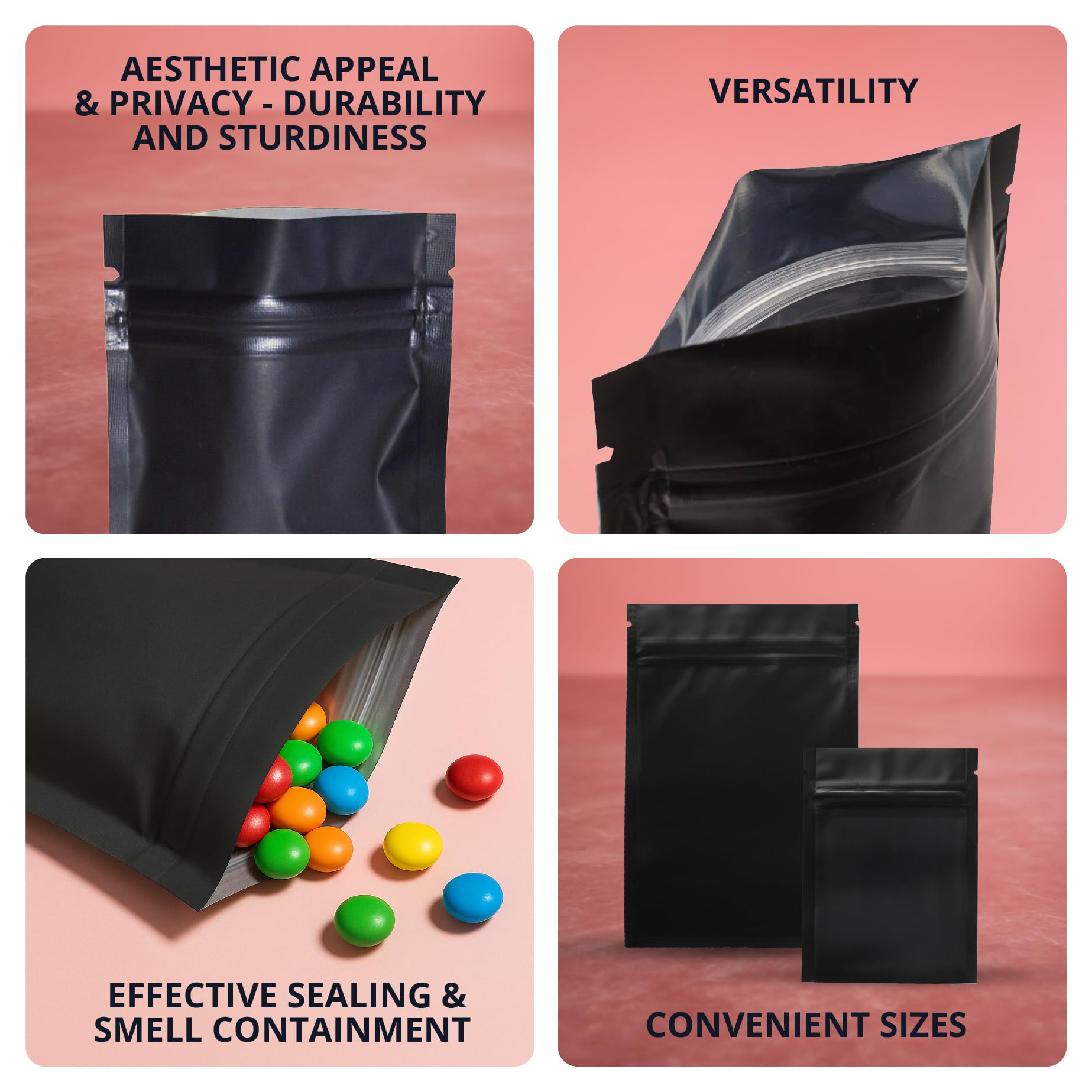 Amazon｜COLSEN(コルセン) マイラーバッグ - 3×4インチ 防臭ホイル