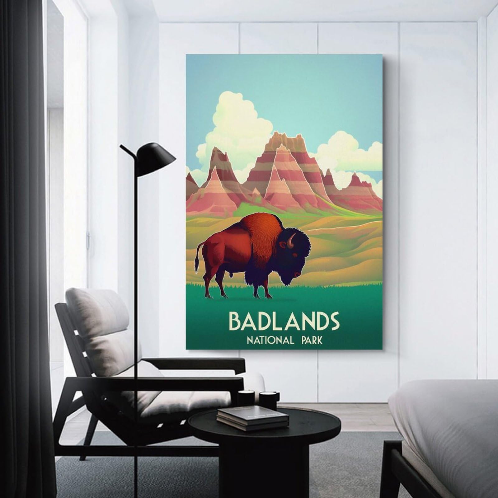 Junmoney Badlands National Park Home Decor Wall Art, 08x12inch(20x30cm), for New Homes, Bedrooms Or Workspaces, Gift Idea for Housewarming And Birthdays