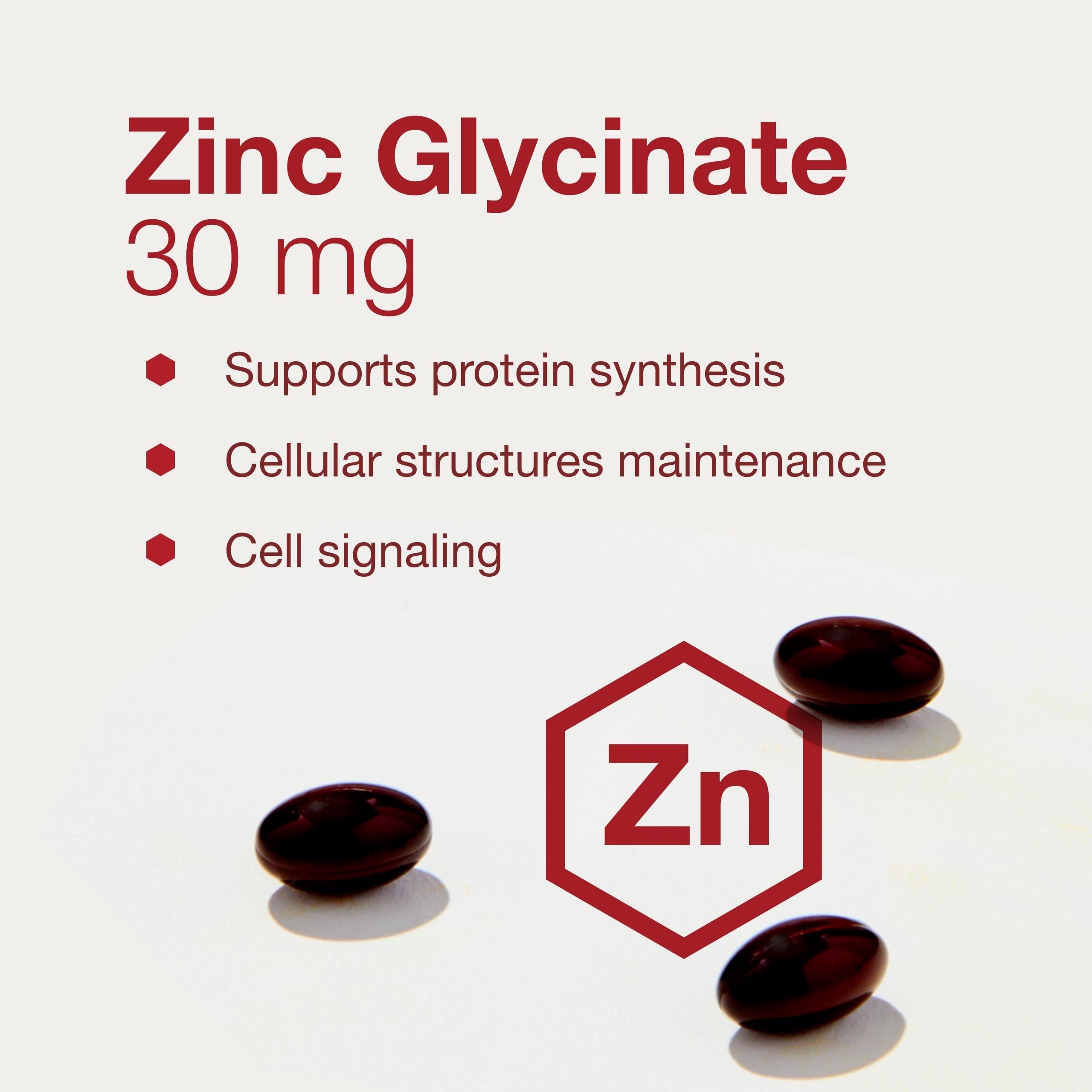 Protocol for Life Balance Zinc Glycinate 30mg, 120 Softgels — Amazon image 4