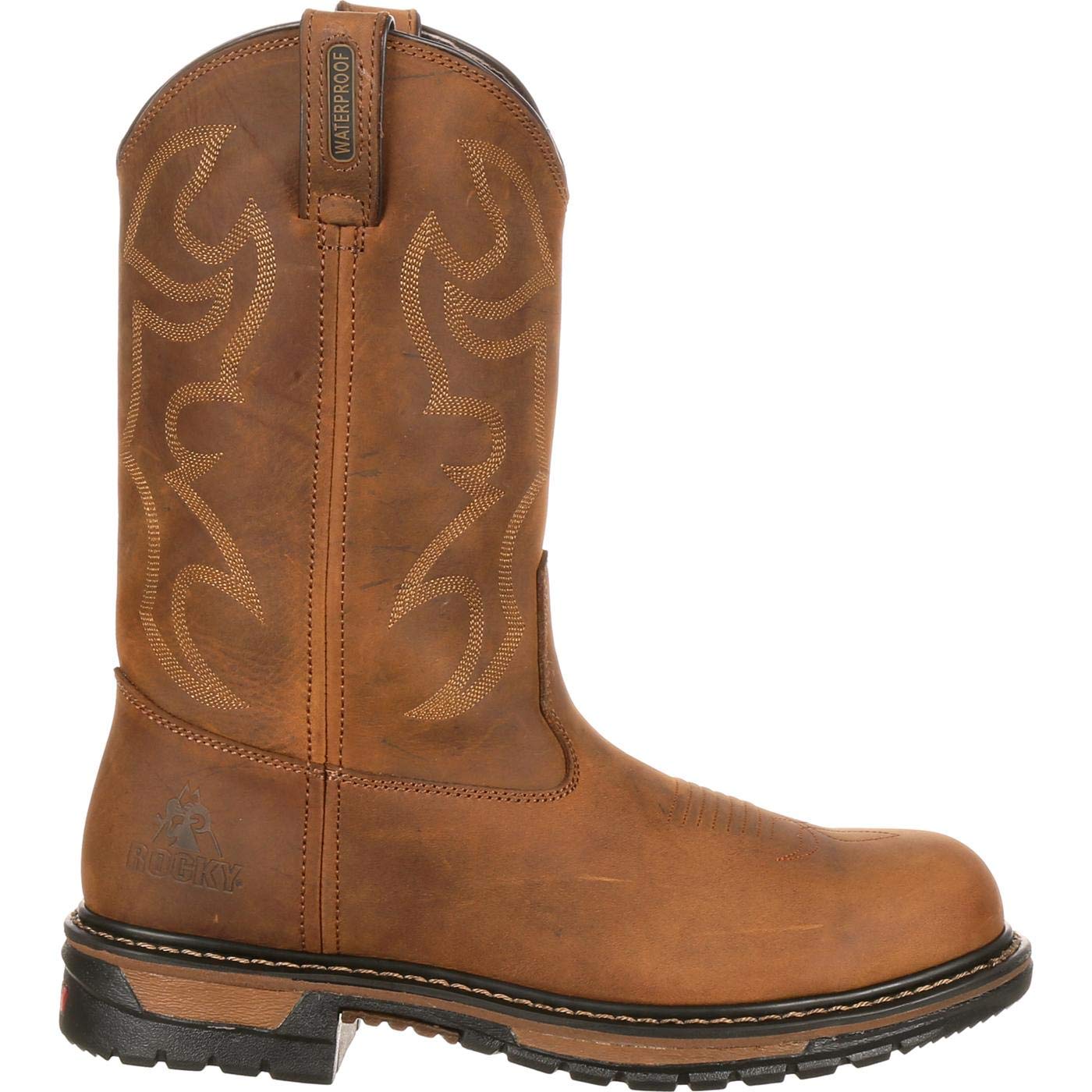 ROCKY Men's Original Ride Branson Steel Toe Waterproof Western Boots