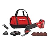 CRAFTSMAN V20 Cordless Oscillating Tool Kit Multi-Tool with Blades, Sand Paper, Battery and Charger Included (CMCE501D1)