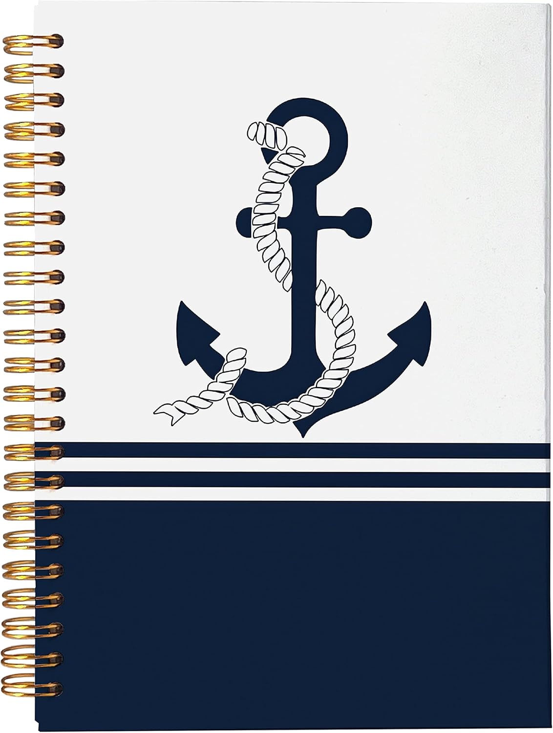Amazon.com : NEGIGA Navy Nautical Anchor Rope Ship Steering Wheel Lined ...