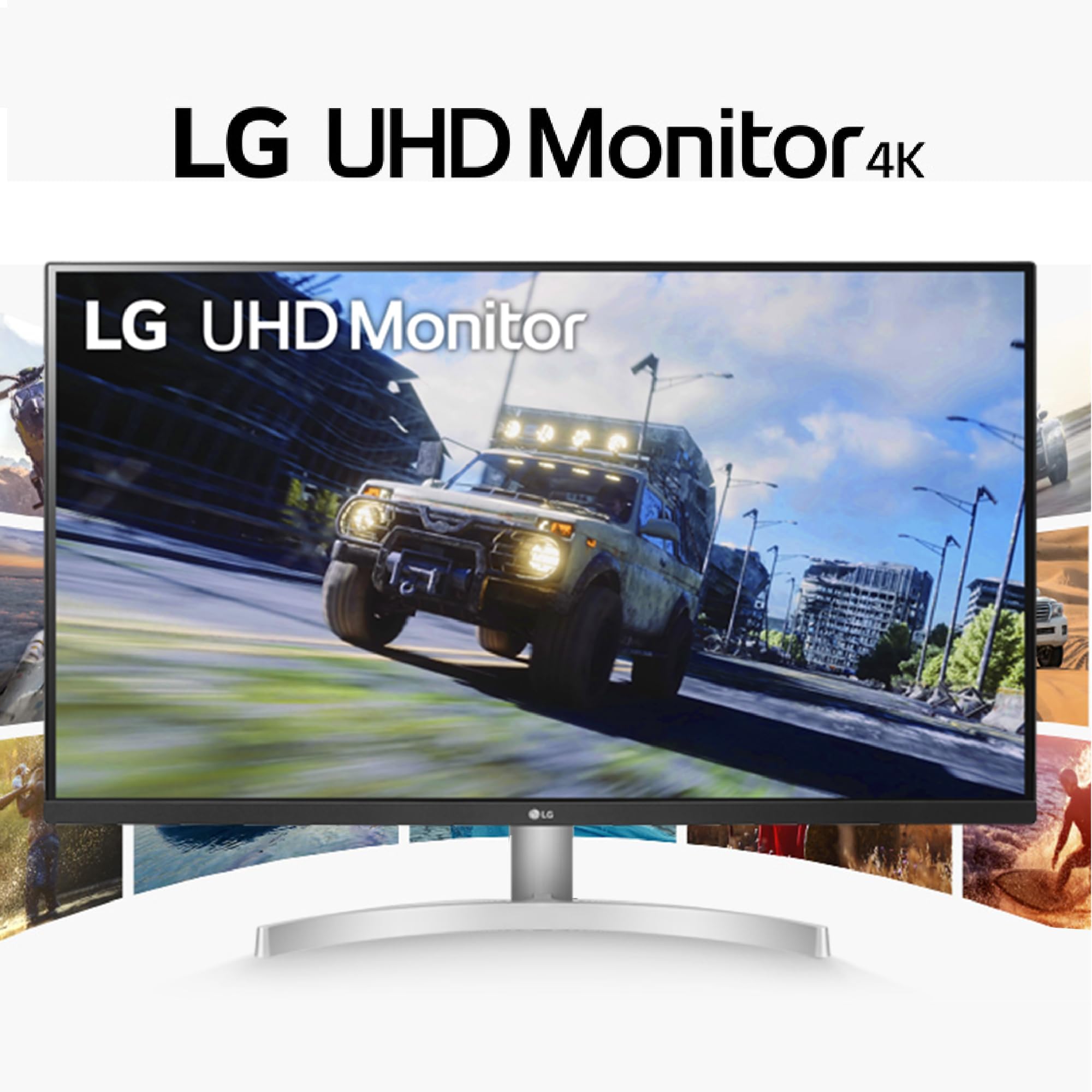 LG 32UN500-W - Monitor 32", Panel VA 4K UHD 3840x2160 (16:9), HDR10, AMD FreeSync, Inclinación Ajustable, Blanco