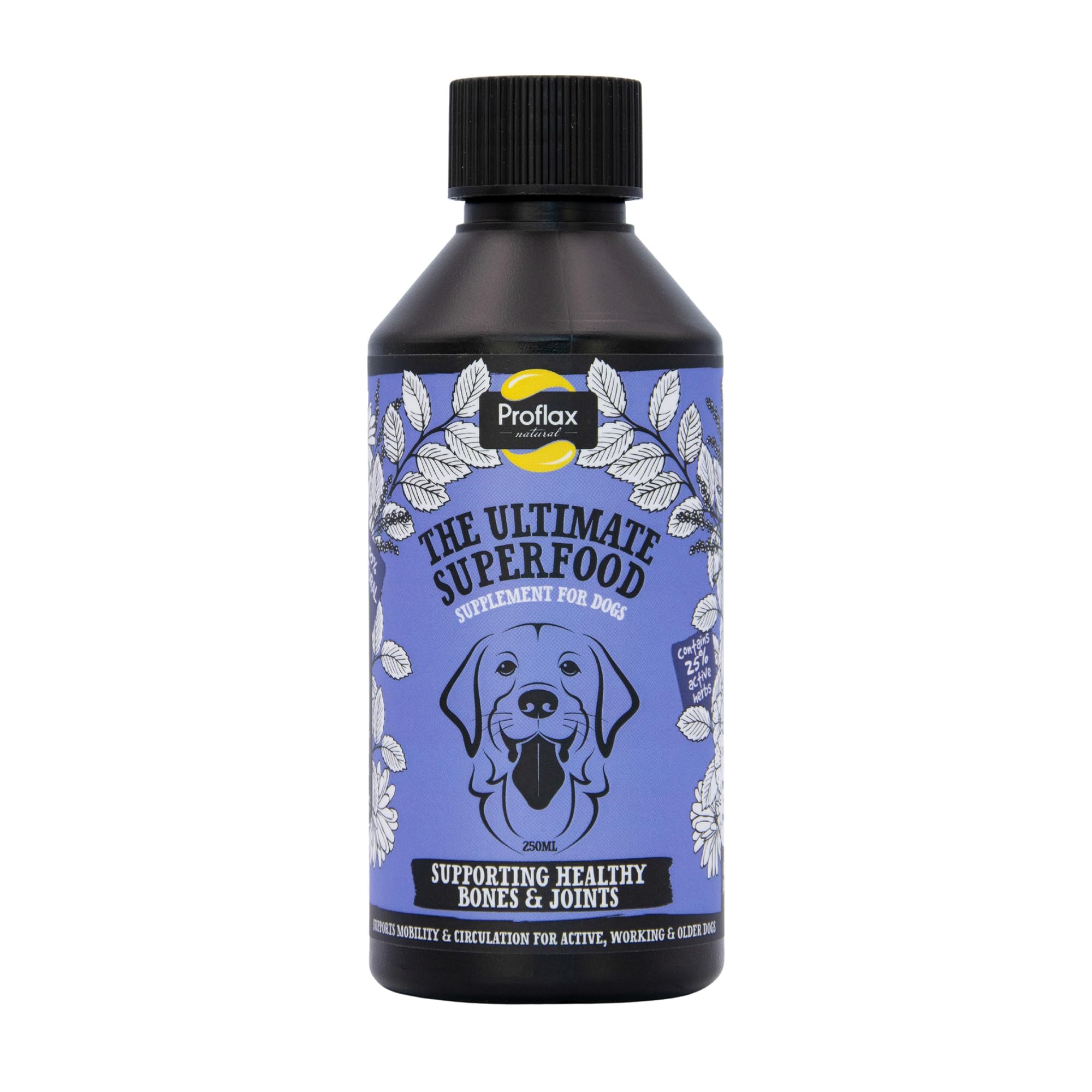 Bone & Joint Oil Supplement for Dogs - 250ml - Contains Superfoods Omega 3 & 6 - Natural Pain Relief & Supports Dogs Physical and Emotional Health - Fast Acting & Vet Approved