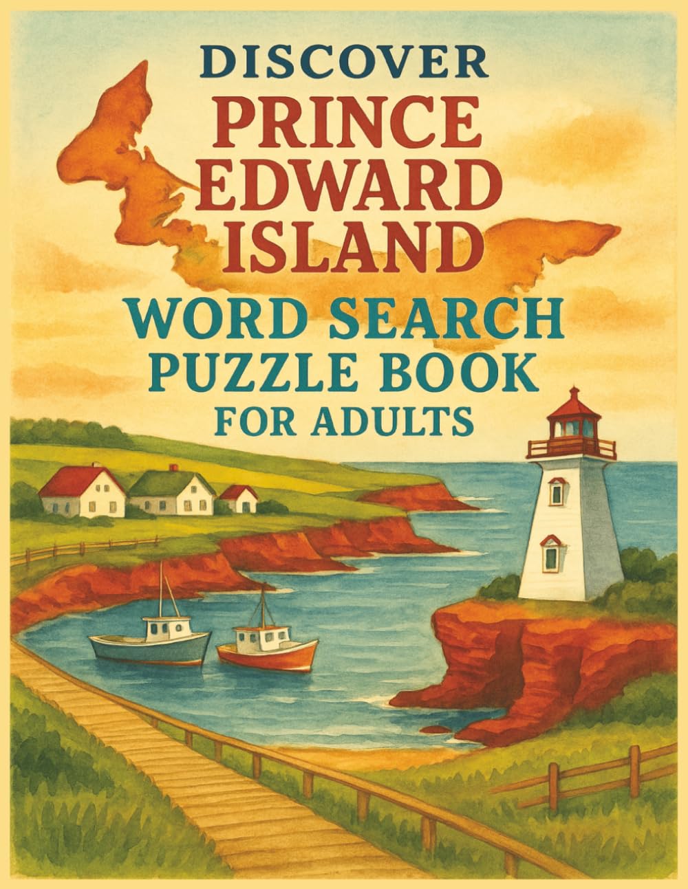 Discover Prince Edward Island Word Search Puzzle Book for Adults: 55 Scenic and Relaxing Puzzles Featuring Canadian Coastal Landscapes, Island ... (Explore Canada Word Search Series)