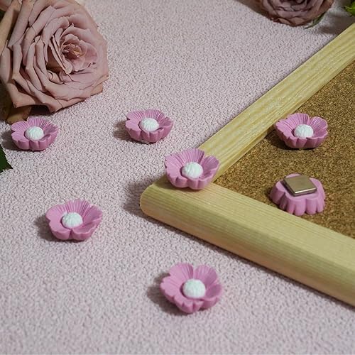 Miniatura 4 de 20 imanes fuertes de flores para nevera, calcomanías magnéticas 3D para nevera, lindo casillero, cocina, pizarra blanca, imanes de decoración de