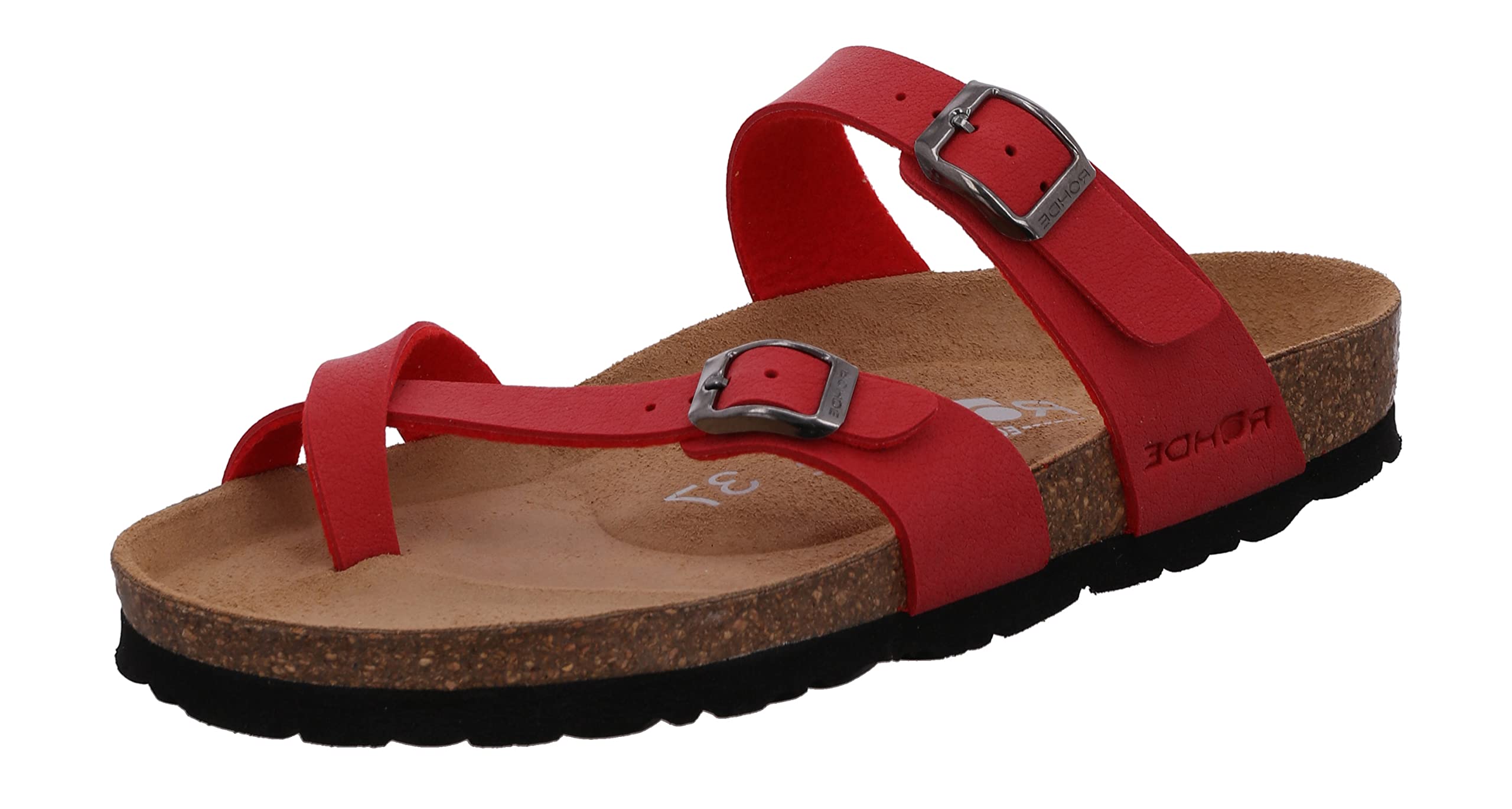 Rohde Damen Zehentrenner Pantolette Alba 5594, Größe:42 EU, Farbe:Rot