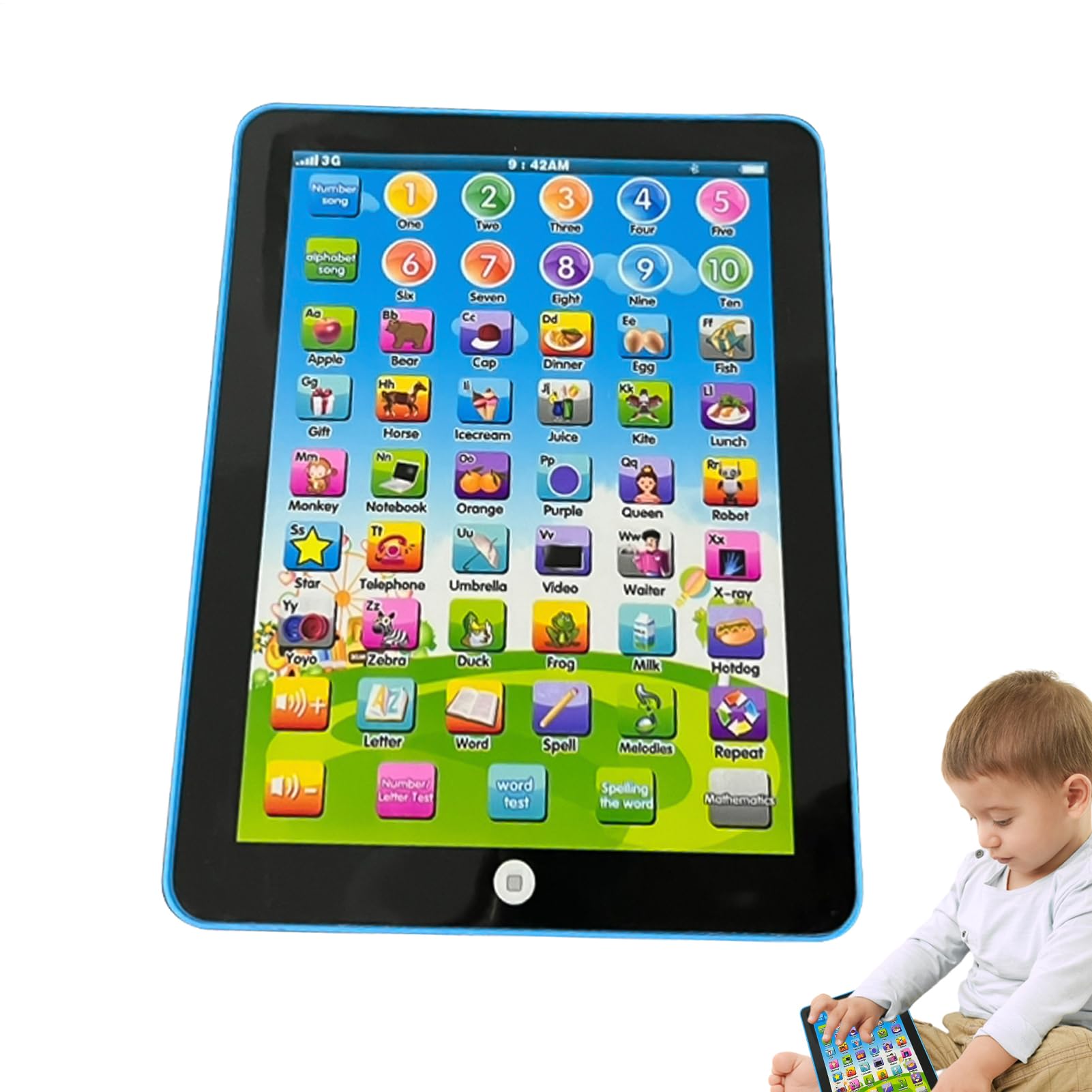 Tablet Per Bambini Per Ragazzi: Tablet Per Imparare E Giocare, Pad Didattico Con Controllo Touch | Giocattolo Interattivo Per L'apprendimento Con Funzione Di Educazione Precoce Per Lo Svilu
